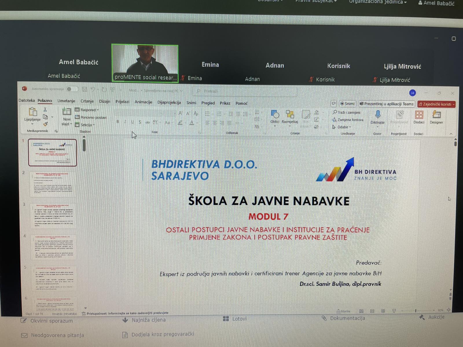 Uspješno realizirana online Škola za javne nabavke